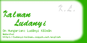 kalman ludanyi business card