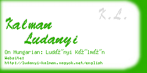 kalman ludanyi business card